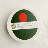 Pimento Olive Coasters, Set of Four