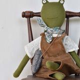 Fern the Frog Doll- Corduroy Overalls