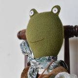 Fern the Frog Doll- Corduroy Overalls