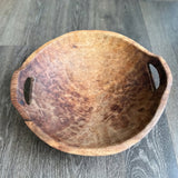 Large Wood Bowl with Handles