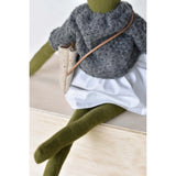 Fern the Frog Doll- French Knit Sweater with Morning Skirt