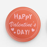 Retro Happy Valentine's Day Button Badge