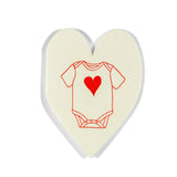 Mini Letterpress Card | Heart Onesie