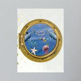 Happy Birthday Porthole Greeting Card with Ocean Animals