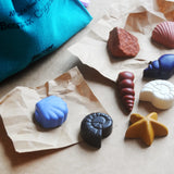 Natural Beeswax Seashell Crayons