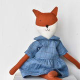Florette Fox Doll- Downeast Linen Dress