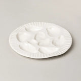 Porcelain Oyster Plate, White