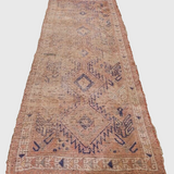 Vintage Pink Kazak Wool Runner Rug