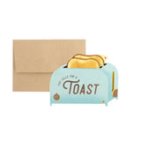 Toaster/Cheers Pop Up Greeting Card