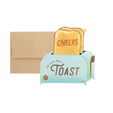 Toaster/Cheers Pop Up Greeting Card